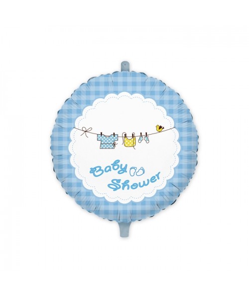 Pall. Mylar Cuore cm.45 Baby Shower Boy
