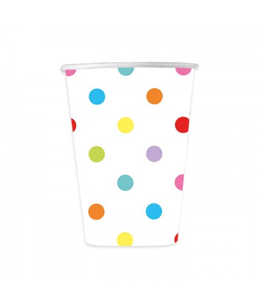 8 BICCHIERI CC.200 POIS MULTICOLOR