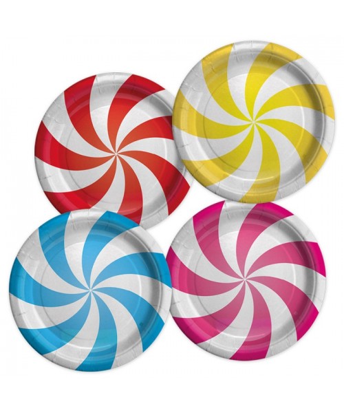 Piatti mix lecca lecca  cm.24 pz8