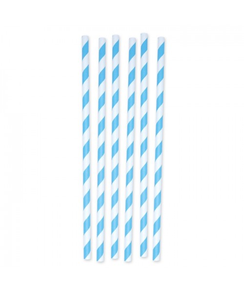 12 CANNUCCE IN CARTA STRIPES TURCHESE