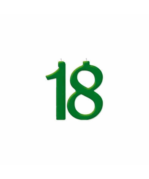 NUMERO MAXI 18 VERDE FORESTA H 18 CM
