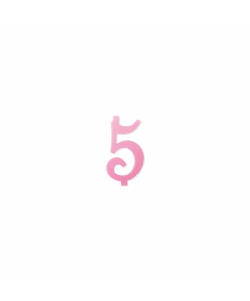 NUMERO  5  ROSA H 12 CM