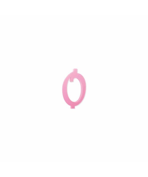 NUMERO  0  ROSA H 12 CM