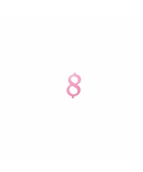 NUMERO  8  ROSA H 7 CM