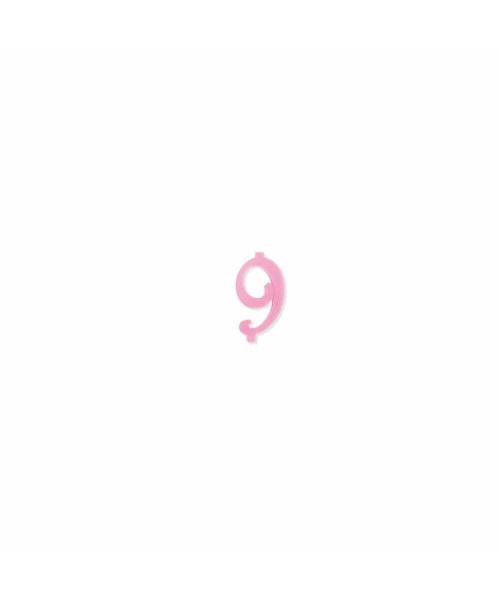 NUMERO  9  ROSA H 7 CM