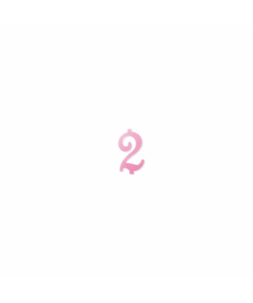 NUMERO  2  ROSA H 7 CM