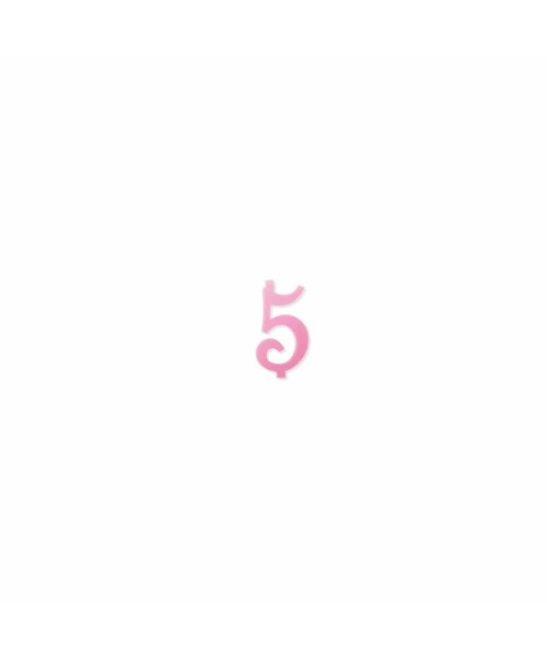 NUMERO  5  ROSA H 7 CM