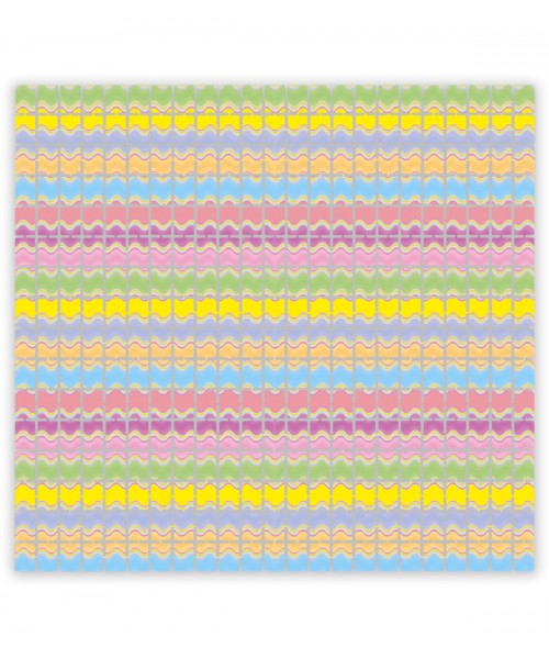 Backdrop Foil Multicolor Onde Colori Macaron 100 cm x 200 cm -