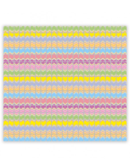 Backdrop Foil Multicolor Onde Colori Macaron 100 cm x 200 cm -