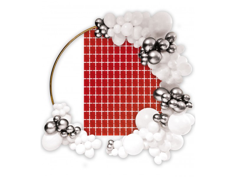 Backdrop Foil Rosso Metal 100 cm x 200 cm conf. 1pz -