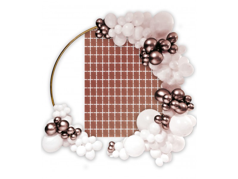 Backdrop Foil Rose Gold metal 100 cm x 200 cm conf. 1pz -