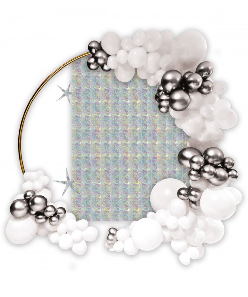 Backdrop Foil Argento Olografico 100 cm x 200 cm conf. 1pz - 2