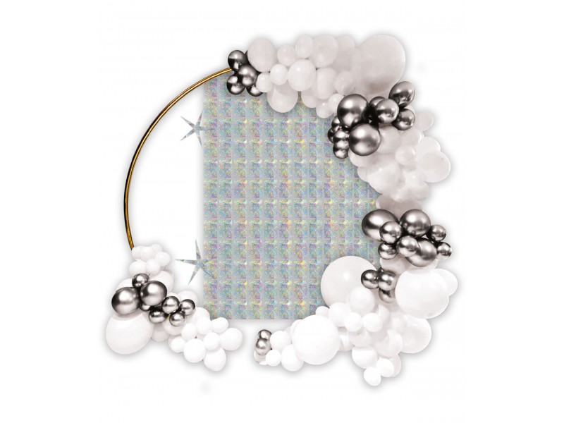 Backdrop Foil Argento Olografico 100 cm x 200 cm conf. 1pz -