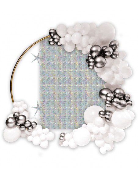 Backdrop Foil Argento Olografico 100 cm x 200 cm conf. 1pz -