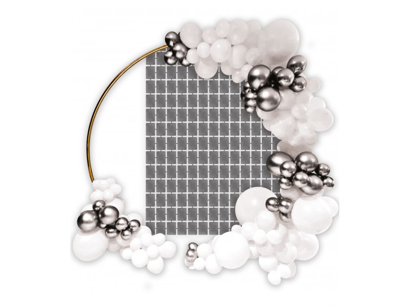 Backdrop Foil Argento Silver Metal 100 cm x 200 cm conf. 1pz -