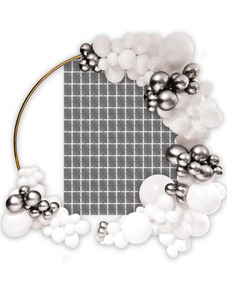 Backdrop Foil Argento Silver Metal 100 cm x 200 cm conf. 1pz -