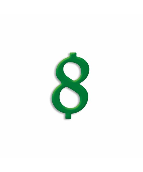 NUMERO  8  VERDE FORESTA H 7 CM