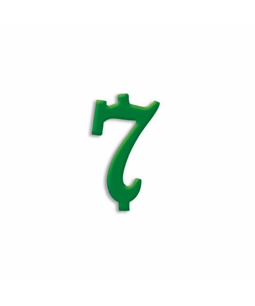 NUMERO  7  VERDE FORESTA H 7 CM