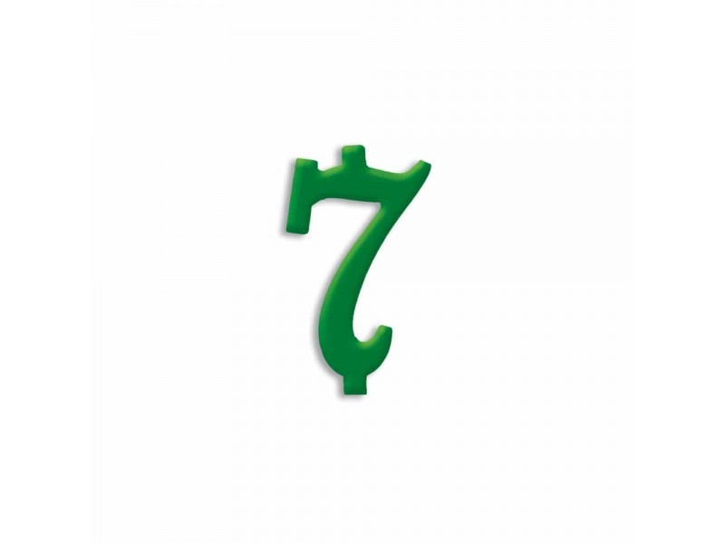 NUMERO  7  VERDE FORESTA H 7 CM