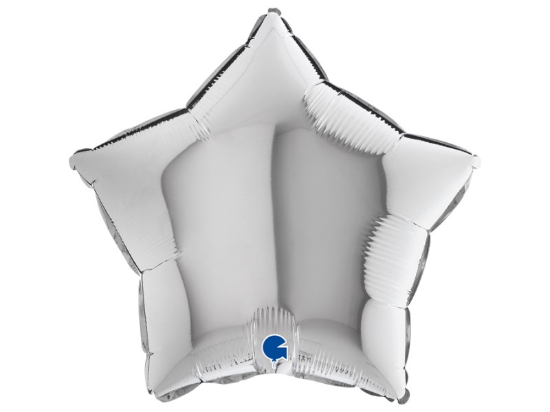 PALLONE MYLAR STELLA 18" ARGENTO 45CM - L'Officina delle feste