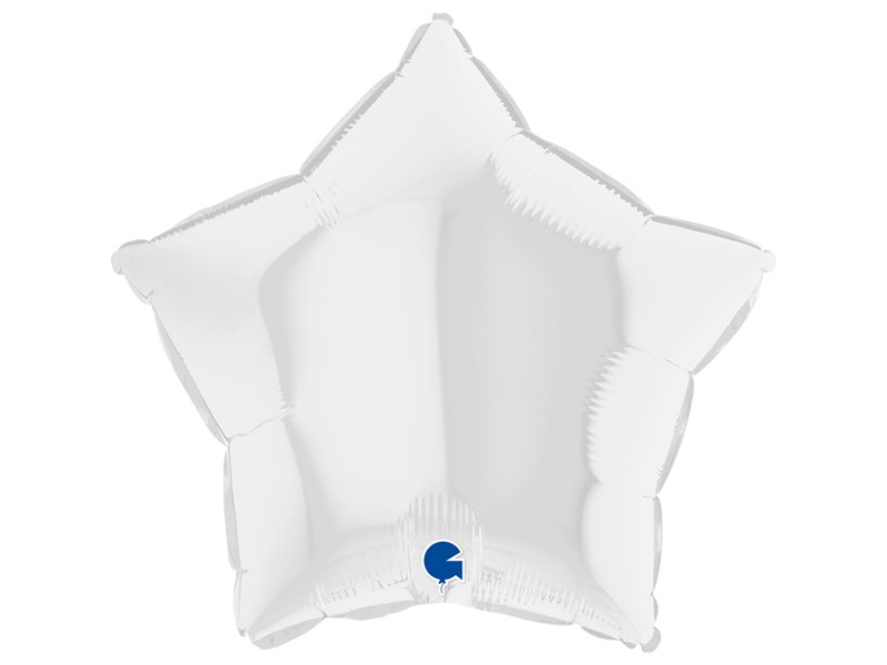 PALLONE MYLAR STELLA 18" BIANCO 45CM - L'Officina delle feste