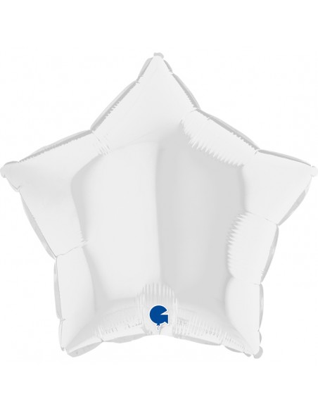 PALLONE MYLAR STELLA 18" BIANCO 45CM - L'Officina delle feste