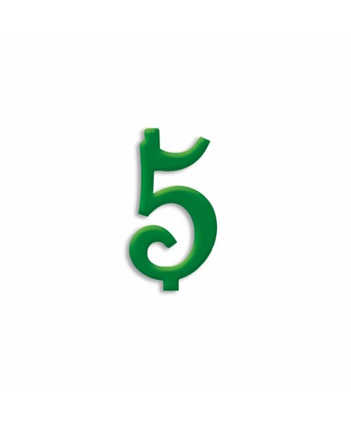 NUMERO  5  VERDE FORESTA H 7 CM