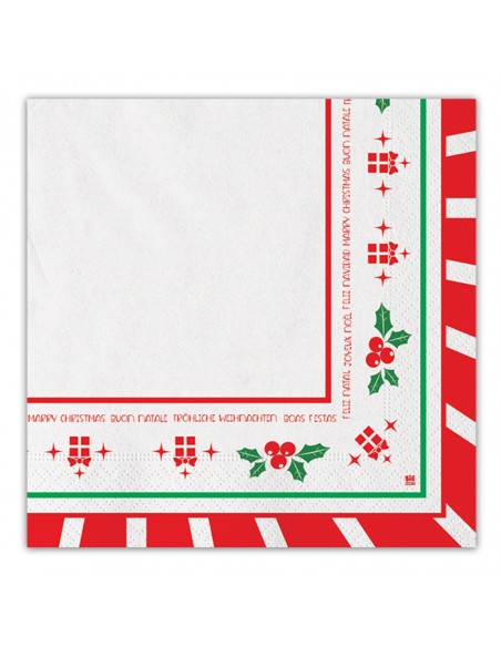 TOVAGLIOLO 20PZ CM33X33 NATALE 2017 - L'Officina delle feste