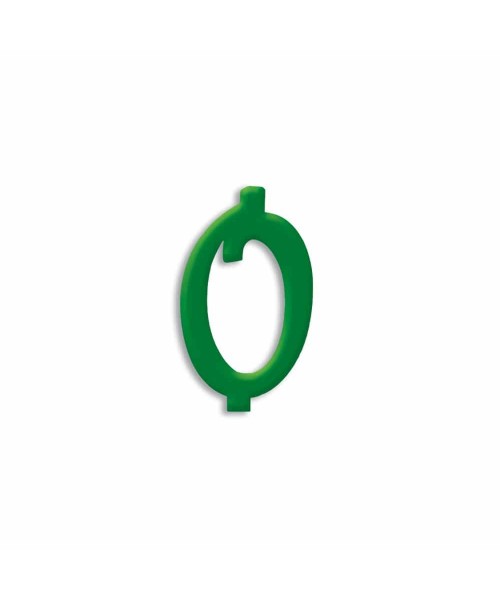 NUMERO  0  VERDE FORESTA H 7 CM