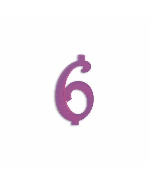 NUMERO  6  LILLA H 7 CM