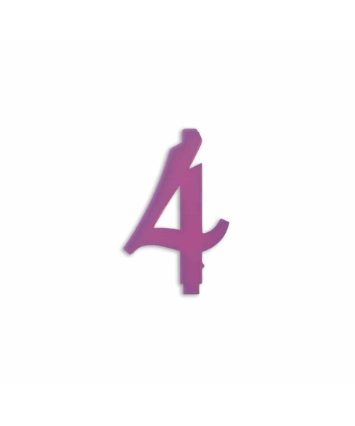 NUMERO  4  LILLA H 7 CM