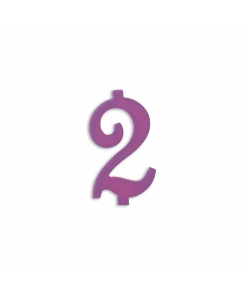 NUMERO  2  LILLA H 7 CM