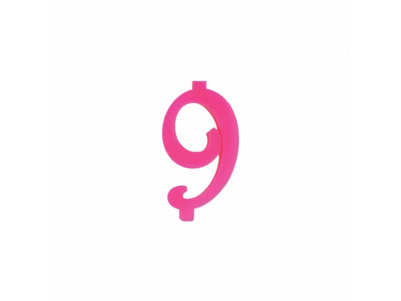 NUMERO  9  FUCSIA H 7 CM