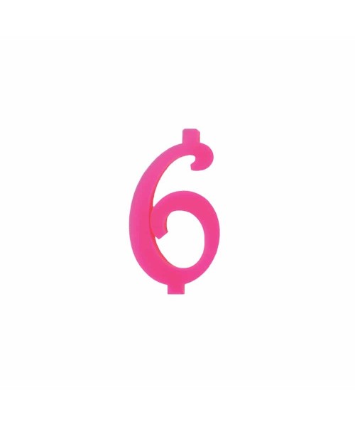 NUMERO  6  FUCSIA H 7 CM