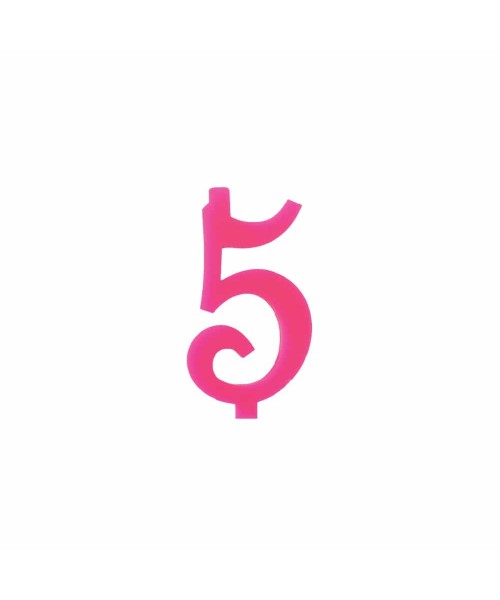 NUMERO  5  FUCSIA H 7 CM