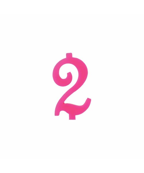 NUMERO  2  FUCSIA H 7 CM