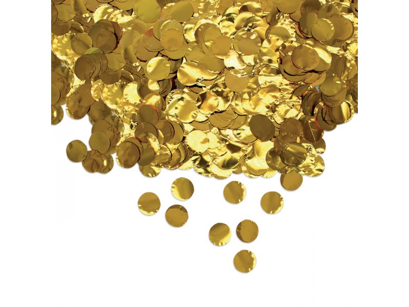 CORIANDOLI FOIL TONDI DIAM. CM. 2 ORO METAL GR.50 - L'Officina