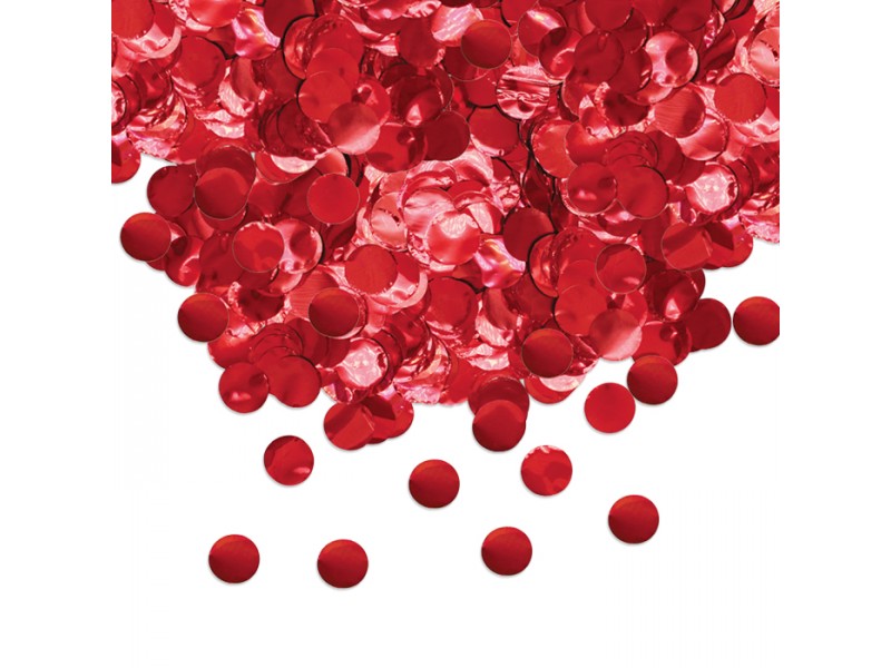 CORIANDOLI FOIL TONDI DIAM. CM. 2 ROSSI GR.50 - L'Officina