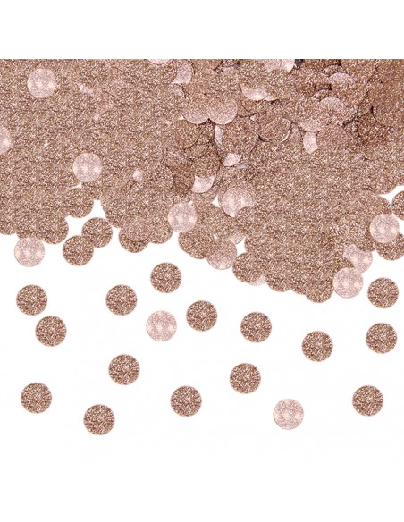 CORIANDOLI PLASTICA DIAM. CM.1 ROSA GOLD GLITTER GR.20 -