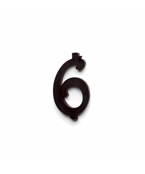 NUMERO  6  NERO H 7 CM