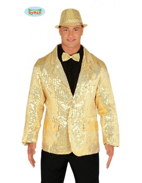 GIACCA PAILLETTES ORO TG.M 48-50 - L'Officina delle feste