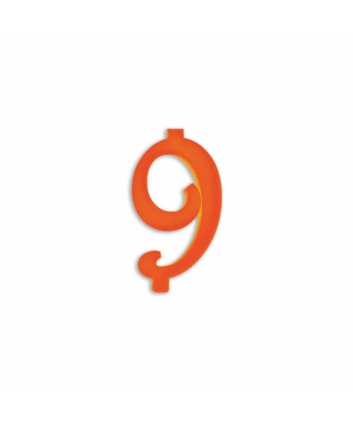 NUMERO  9  ARANCIO H 7 CM