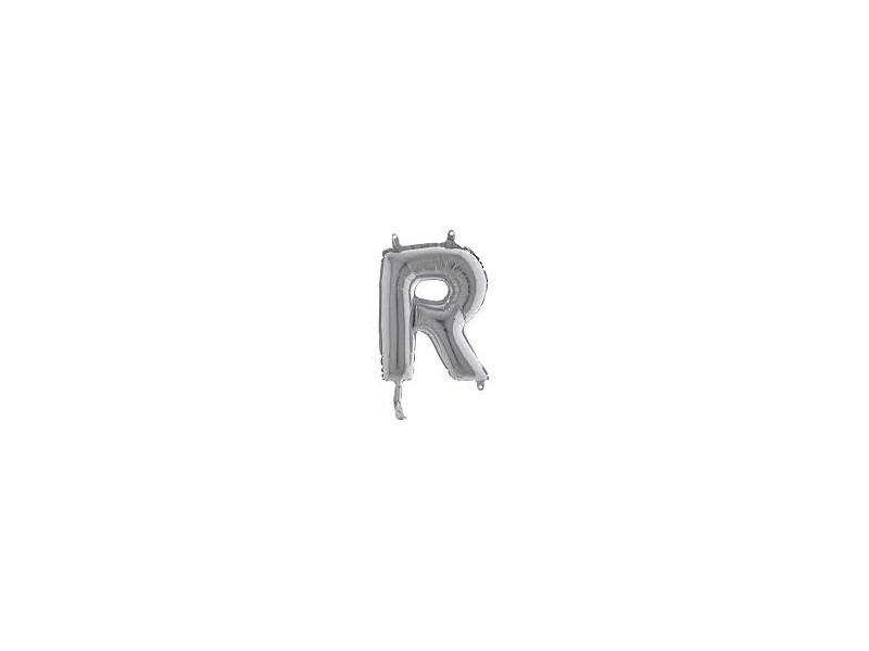 PALLONE LETTERA MINI "R" ARGENTO CM.18 - L'Officina delle feste
