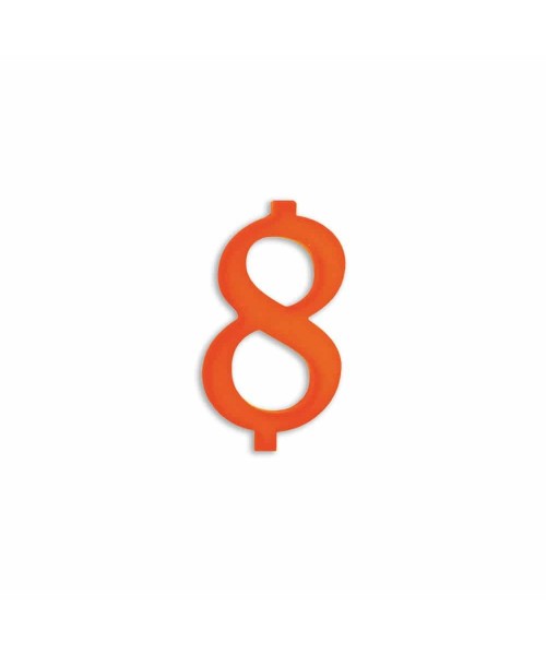 NUMERO  8  ARANCIO H 7 CM