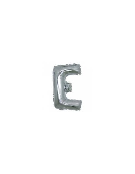 PALLONE LETTERA MINI "E" ARGENTO CM.18 - L'Officina delle feste