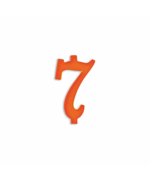NUMERO  7  ARANCIO H 7 CM