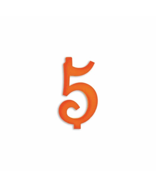 NUMERO  5  ARANCIO H 7 CM