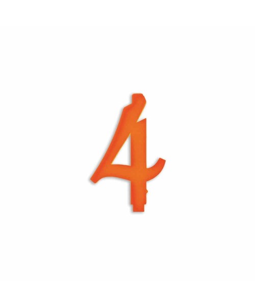 NUMERO  4  ARANCIO H 7 CM