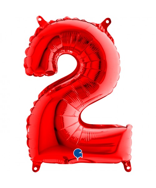 NUMERO MYLAR MEDIO ROSSO 2 CM. 35 - L'Officina delle feste