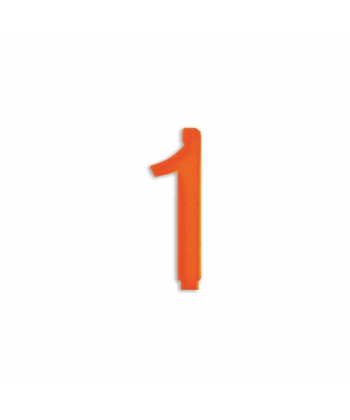NUMERO  1  ARANCIO H 7 CM